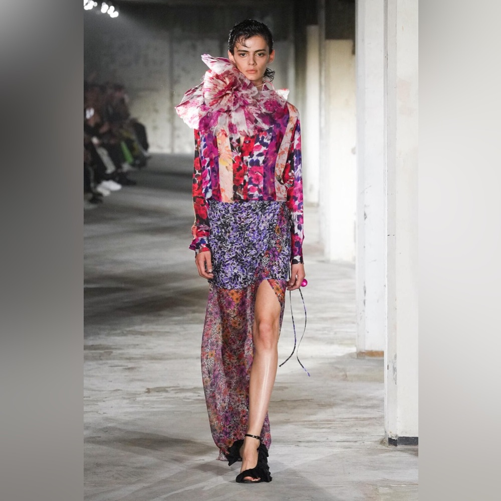 Spring ‘23 Dries Van Noten Silene Floral Wrap Maxi Skirt